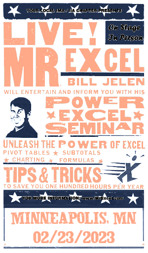 MrExcel Seminar at MINNEAPOLIS, MN