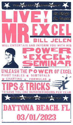 MrExcel Seminar at DAYTONA BEACH, FL