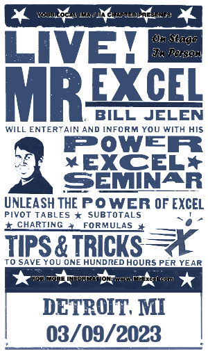 MrExcel Seminar at DETROIT, MI