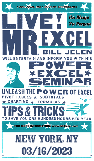 MrExcel Seminar at NEW YORK, NY