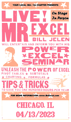 MrExcel Seminar at CHICAGO, IL