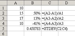 UDF instead of the STDEV function